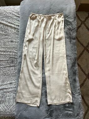 Brandy Melville Light Cream Satin Pants